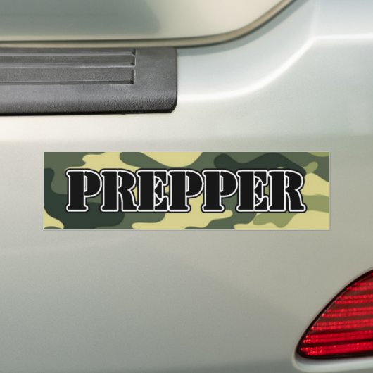 Prepper Camo Bumpersticker (Op auto)