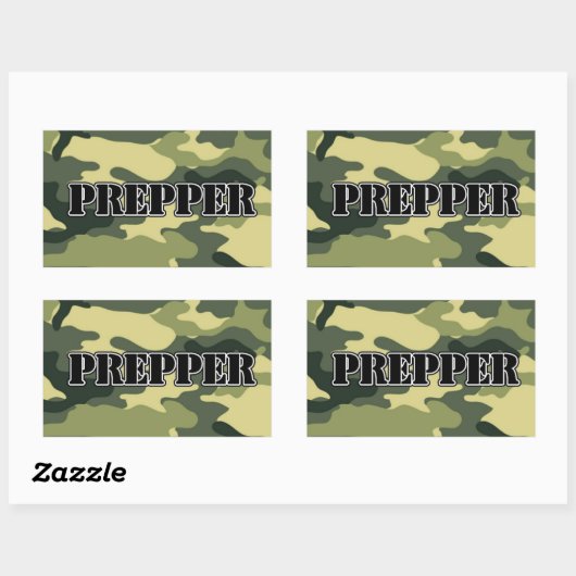 Prepper Camo Rechthoekige Sticker (Vel)