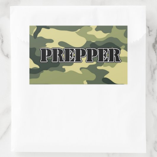 Prepper Camo Rechthoekige Sticker (Tas)
