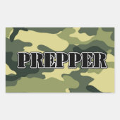 Prepper Camo Rechthoekige Sticker (Voorkant)