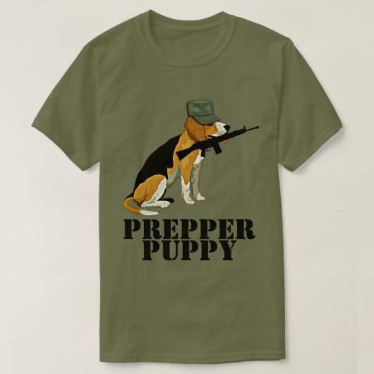 Prepper Puppy T-shirt (Design voorkant)