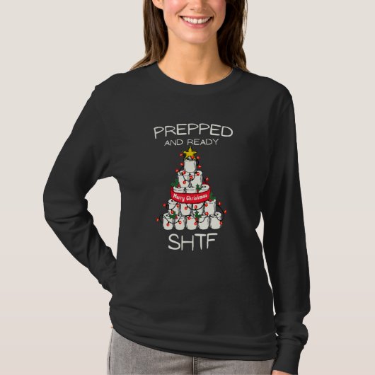 Prepper SHTF Toilet Paper Tree Prepper T-shirt (Voorkant)