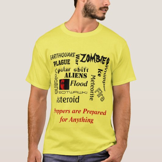 Preppers worden voorbereid op elk t-shirt (Voorkant)
