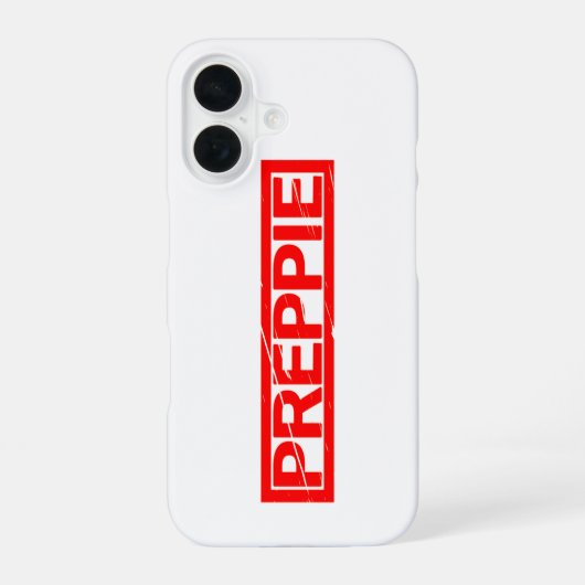 Preppie Stamp iPhone 16 Hoesje (Achterkant)