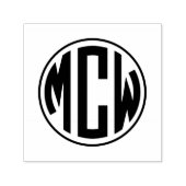 Preppy 3 Initiaal Circle Monogram Lisstijl 2X Zelfinktende Stempel (Design)