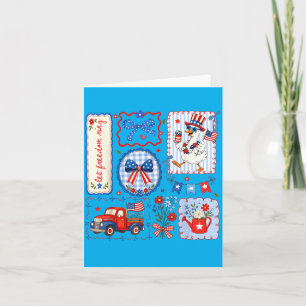 Preppy 4 juli Coquette Strik Onafhankelijkheidsdag Kaart