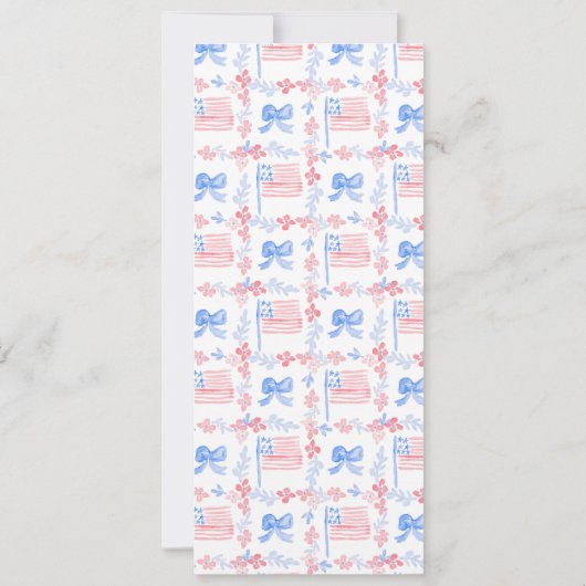 Preppy 4 juli Feest Kaart (Achterkant)