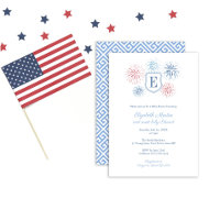 Preppy 4 juli Monogram Boy Baby shower Party