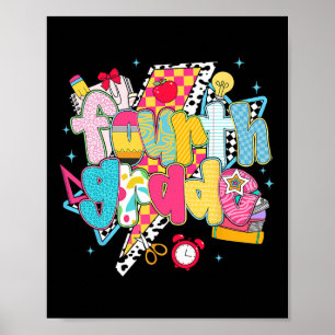 Preppy 4e klas droomteam terug naar school leraar poster