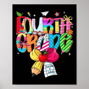 Preppy 4e klas droomteam terug naar school leraar poster