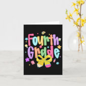 Preppy 4e klas terug naar school Eerste dag van de Kaart (Gele Bloem)