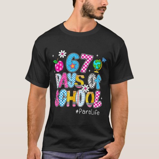 Preppy 67 Days Of School Six Seven 67 Meme Para Li T-shirt (Voorkant)