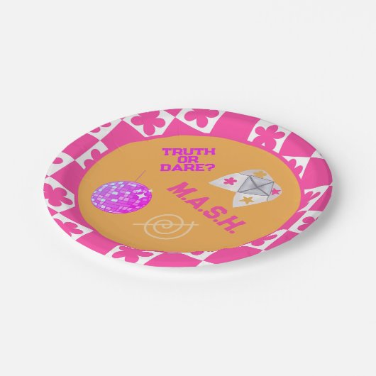 Preppy 90's Throwback Papieren Bordje (Gekanteld)