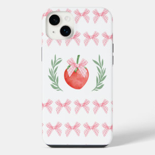 Preppy Aardbei Roze Gingham Strikken Laurierkrans