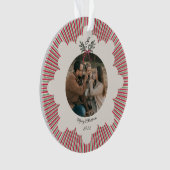 Preppy Acrylic Christmas Ornament with Photo  (voorkant)