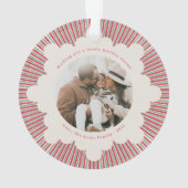 Preppy Acrylic Christmas Ornament with Photo  (achterkant)