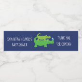 Preppy Alligator Baby Boy Water Etiket (Enkel label)