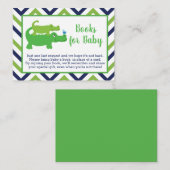 Preppy Alligator Baby shower Book Request Cards Informatiekaartje (Voorkant / Achterkant)