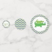 Preppy Alligator Baby shower Confetti Decoraties (Voorkanten)