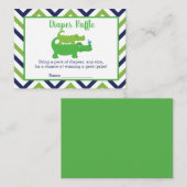Preppy Alligator Baby shower Diaper Raffle-kaarten Informatiekaartje (Voorkant / Achterkant)