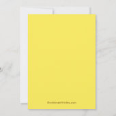 Preppy Alligator Baby shower Invitation Yellow Kaart (Achterkant)