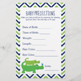 Preppy Alligator Baby shower Predictions Kaart
