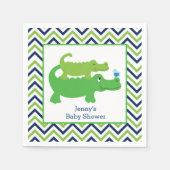 Preppy Alligator Chevron Stripe Napkin Servetten (Voorkant)