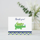 Preppy Alligator Crocodile Kaart (Staand voorkant)