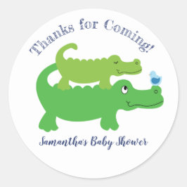 Preppy Alligator Custom Favor Sticker