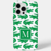 Preppy Alligator – Green & White Case-Mate iPhone Case (Achterkant)