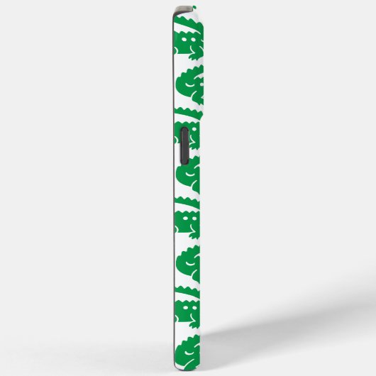 Preppy Alligator – Green & White Case-Mate iPhone Case (Achterkant / Rechts)