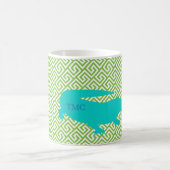 Preppy Alligator Grieks Key Collegiale INITIALEN Koffiemok (Center)