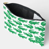 Preppy Alligator - Groen & Witte Monogram Etui (Open)
