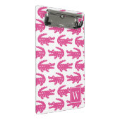 Preppy Alligator - Hot Pink & White Monogram Mini Klembord (Schuin)