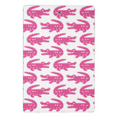 Preppy Alligator - Hot Pink & White Monogram Mini Klembord (Achterkant)