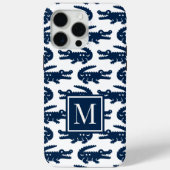 Preppy Alligator – Navy & White Case-Mate iPhone Case (Achterkant)