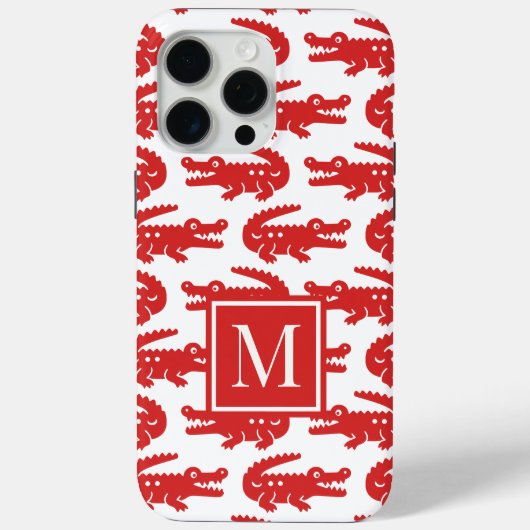 Preppy Alligator – Red & White Case-Mate iPhone Case (Achterkant)