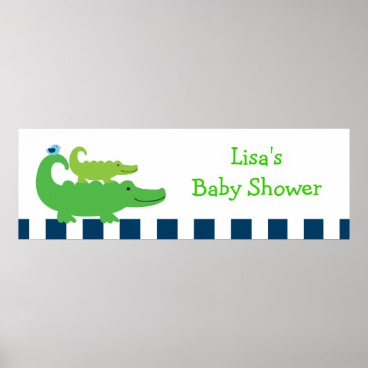 Preppy Alligator Specialized Banner Sign Poster (Voorkant)