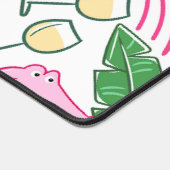 Preppy Alligator Wijn Roze Groen Bureaumat (Hoek)