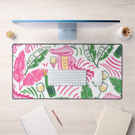 Preppy Alligator Wijn Roze Groen Bureaumat