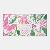 Preppy Alligator Wijn Roze Groen Bureaumat (Keyboard & Muis)