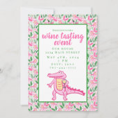 Preppy Alligator wijnproeverij Kaart (Voorkant)