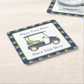 Preppy Alligators Golf Cart Kartonnen Onderzetters (Schuin)