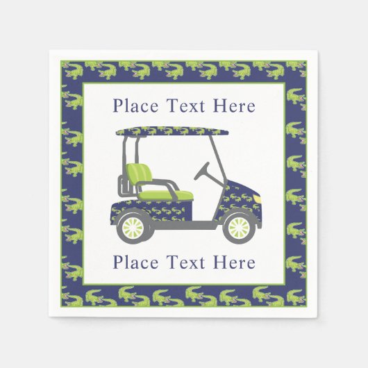 Preppy Alligators Golf Cart Servet (Voorkant)