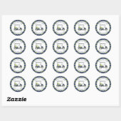 Preppy Alligators Golfkar Ronde Sticker (Vel)