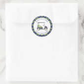Preppy Alligators Golfkar Ronde Sticker (Tas)