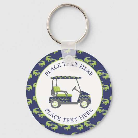 Preppy Alligators Golfkar Sleutelhanger (Voorkant)
