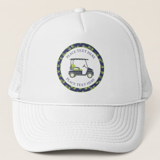 Preppy Alligators Golfkar Trucker Pet (Voorkant)