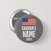 Preppy American Flag Red White Custom Campaign Ronde Button 5,7 Cm (Voorkant /achterkant)