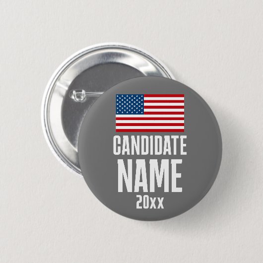 Preppy American Flag Red White Custom Campaign Ronde Button 5,7 Cm (Voorkant /achterkant)